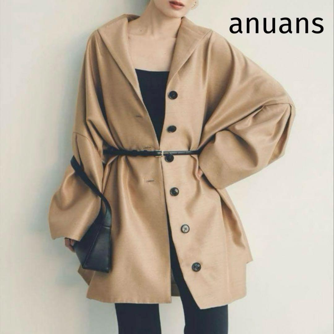 ここにゃん✨️anuans 25年 フォルムコートワンピース 2way