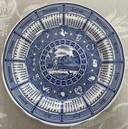 未使用スポード ブルーイタリアン カレンダープレート(1996-2005）10枚