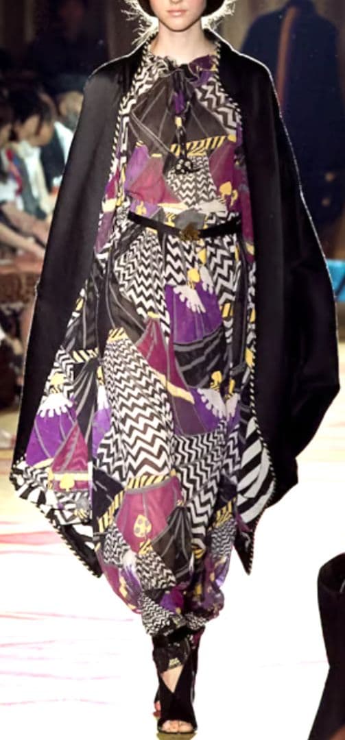 ツモリチサト　テント柄　ワンピース　パープル