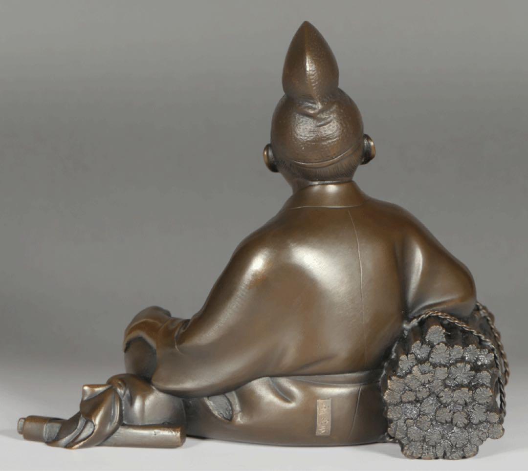 AKIKO　　銅器置物 養老乃瀧伝説 養老の滝