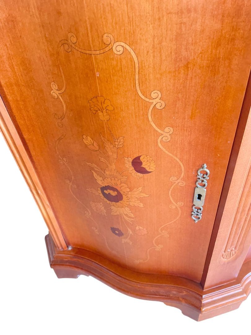 HR563 イタリア 象嵌細工 コンソールキャビネット 鍵3本付 サイドボード