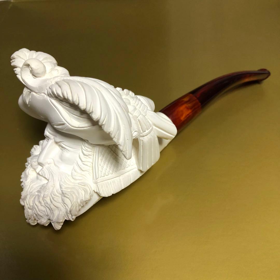 メシャム パイプ　海泡石　トルコ 伝統工芸品 ケース付き