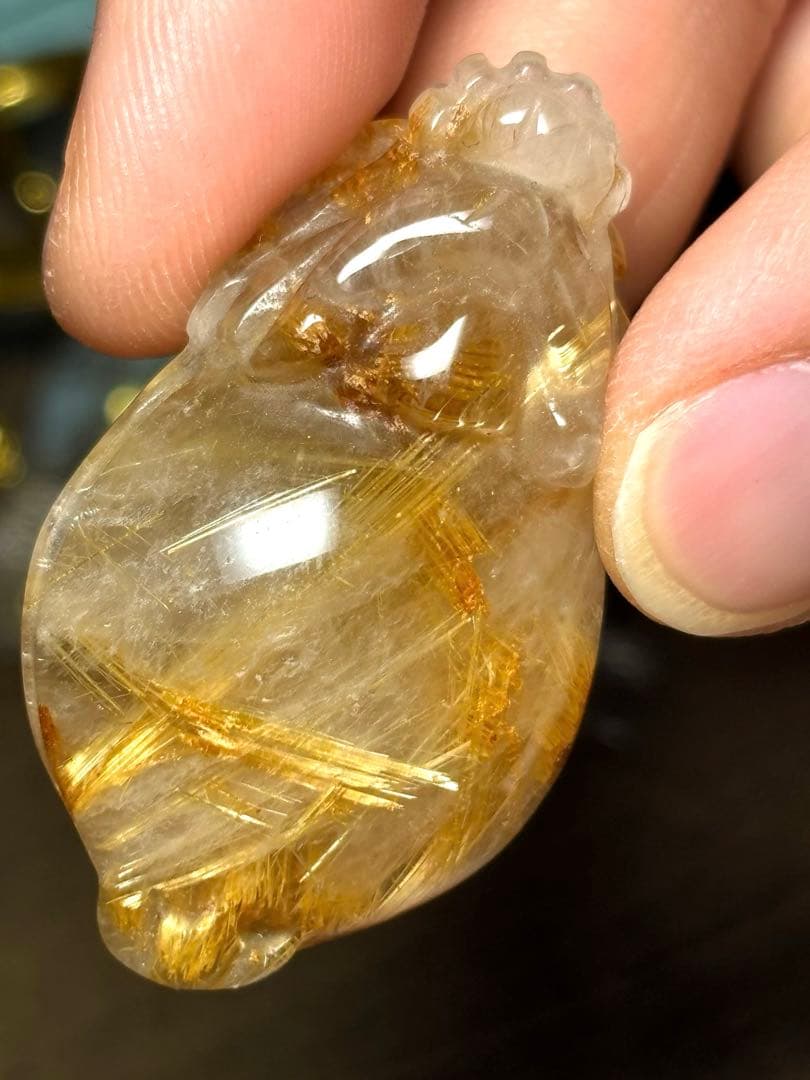 【新入荷】太陽放射タイチンルチル　貔貅　置物　（新品未使用）針ギラギラ　金運最強