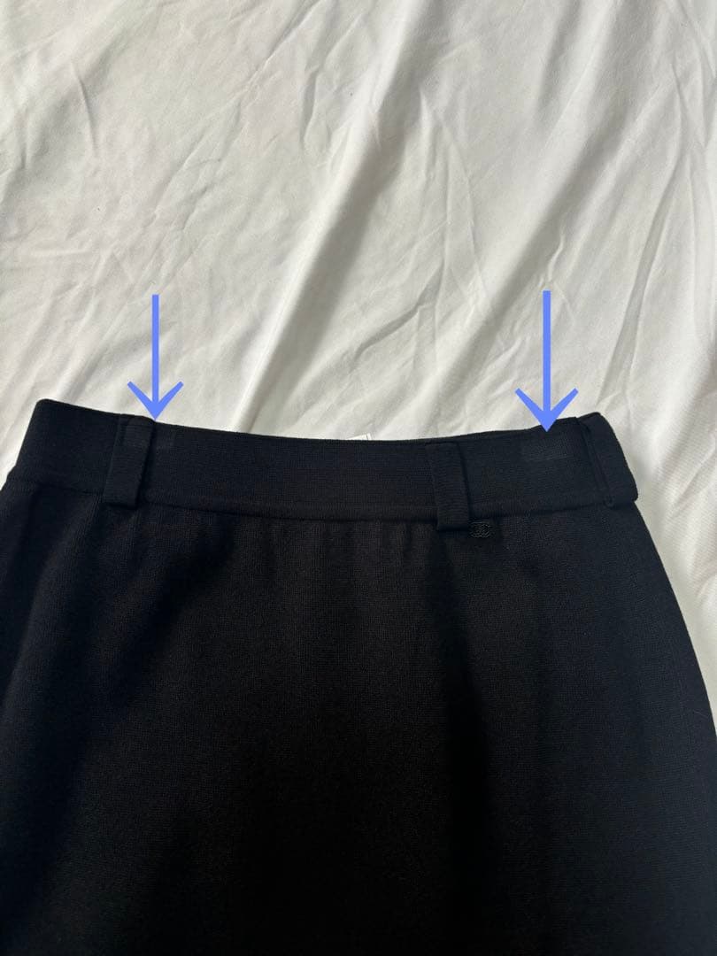 CHANELシャネル　ストレッチジャージータイトスカート　黒38