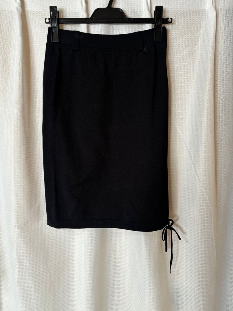 CHANELシャネル　ストレッチジャージータイトスカート　黒38