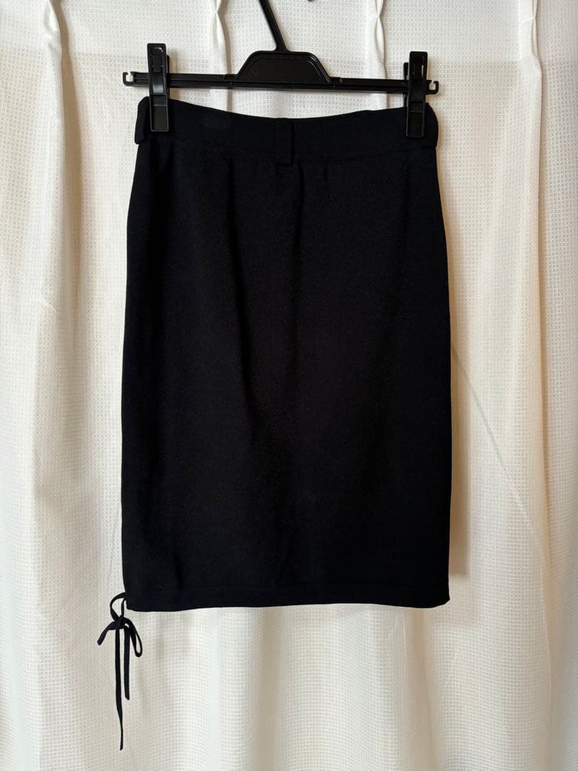 CHANELシャネル　ストレッチジャージータイトスカート　黒38