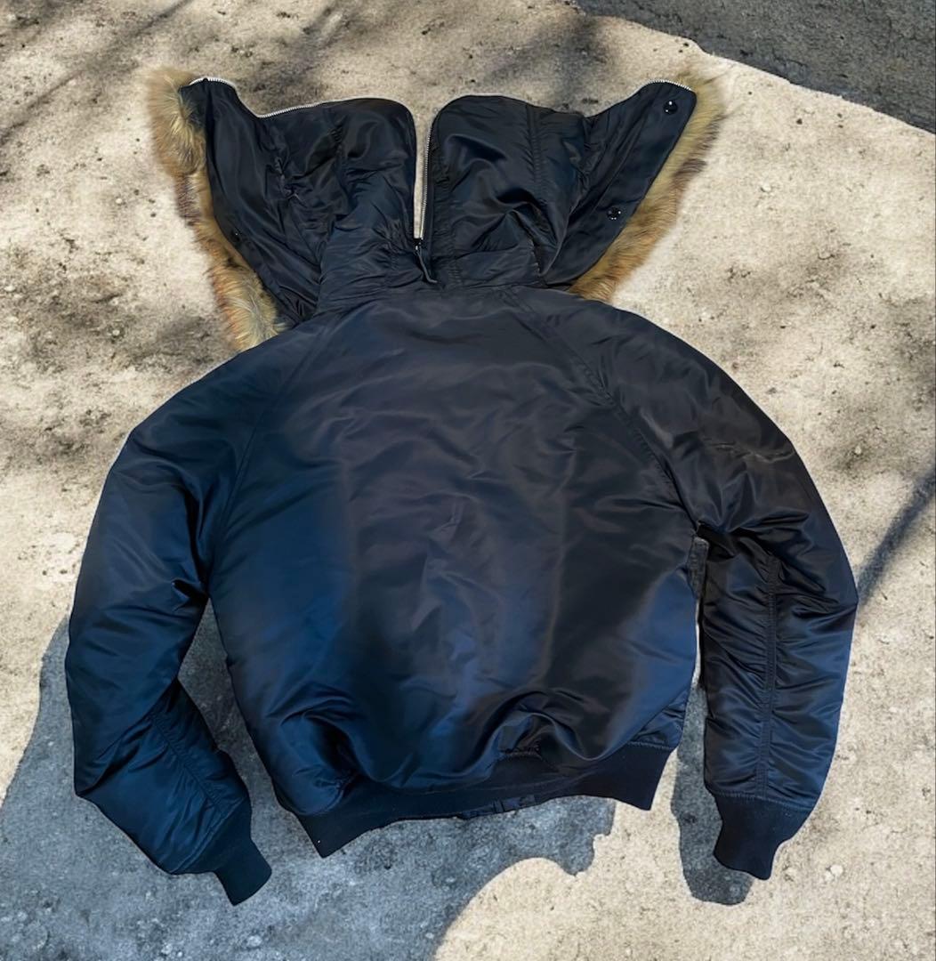 ALPHA N-2B フライトジャケット M 黒 ファー着脱可能 アルファ