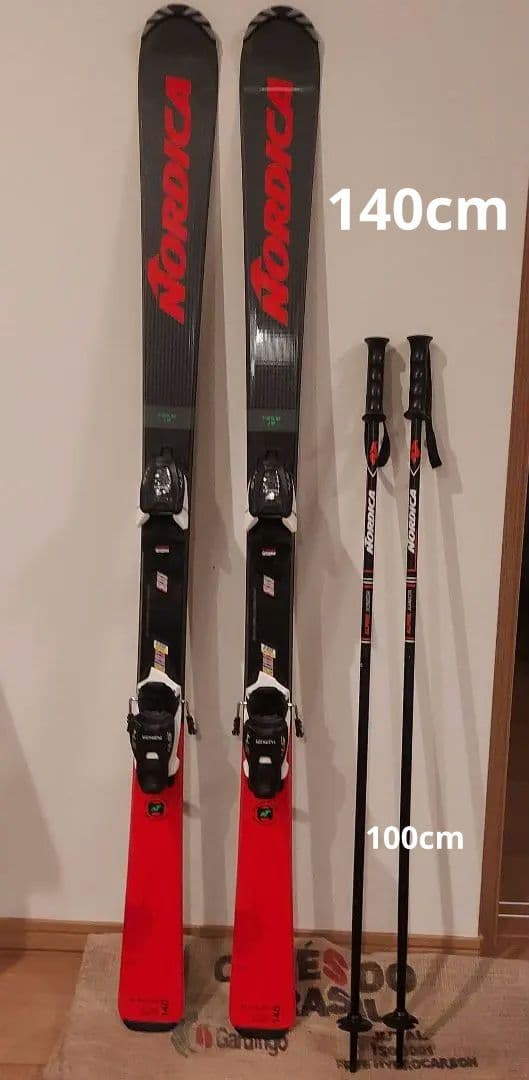 ノルディカ スキー板 140 ポール 100 セット ストック