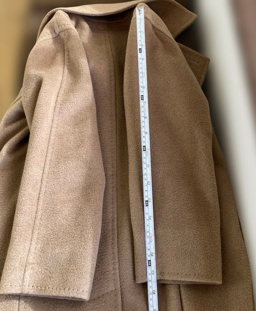 極美品MaxMaraマニュエラ ロングコート白タグキャメル100 XS 34