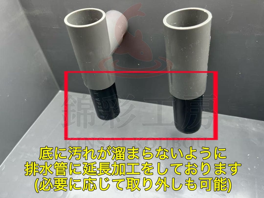25W水中ポンプ濾過材2段付き　水槽池用フィルター外部式濾過器装置オーバーフロー