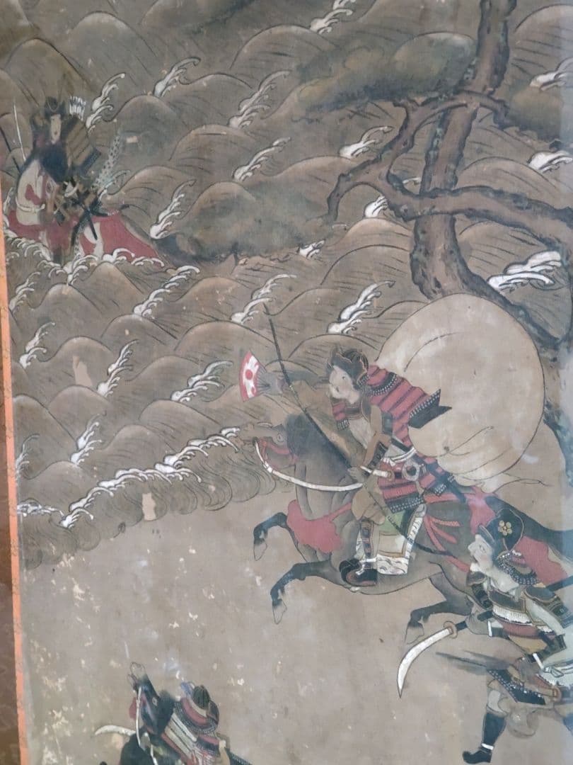 古画源平一ノ谷合戦圖額/江戸時代