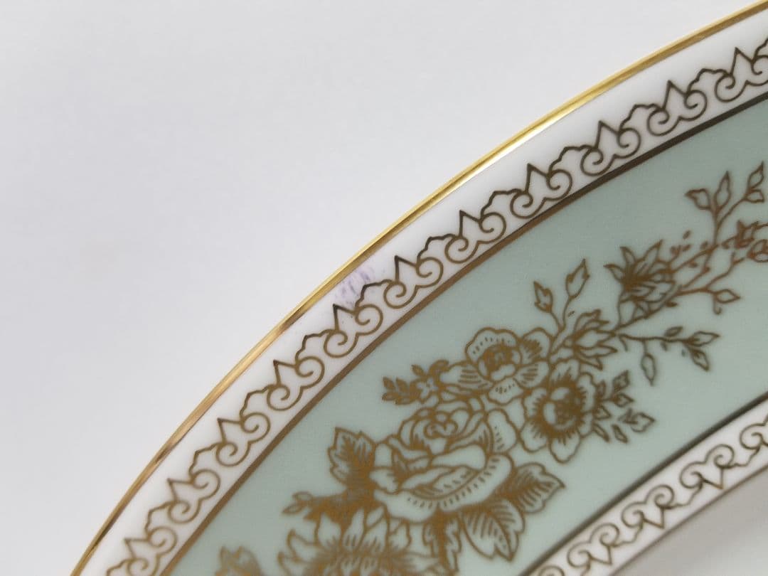 未使用保管品  コロンビア セージグリーン オーバルプレート