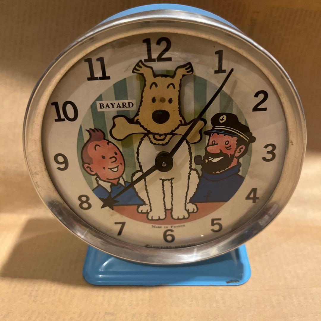 希少品 フランス BAYARL社 タンタンの冒険 置き時計 フランス製