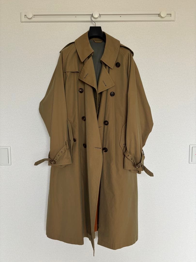 ジャケット・アウター AURALEE FINX CHAMBRAY BIG TRENCH COAT