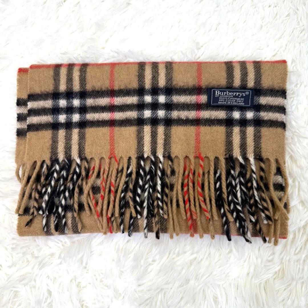 Burberrys バーバリー カシミヤ100% ノバチェック マフラー