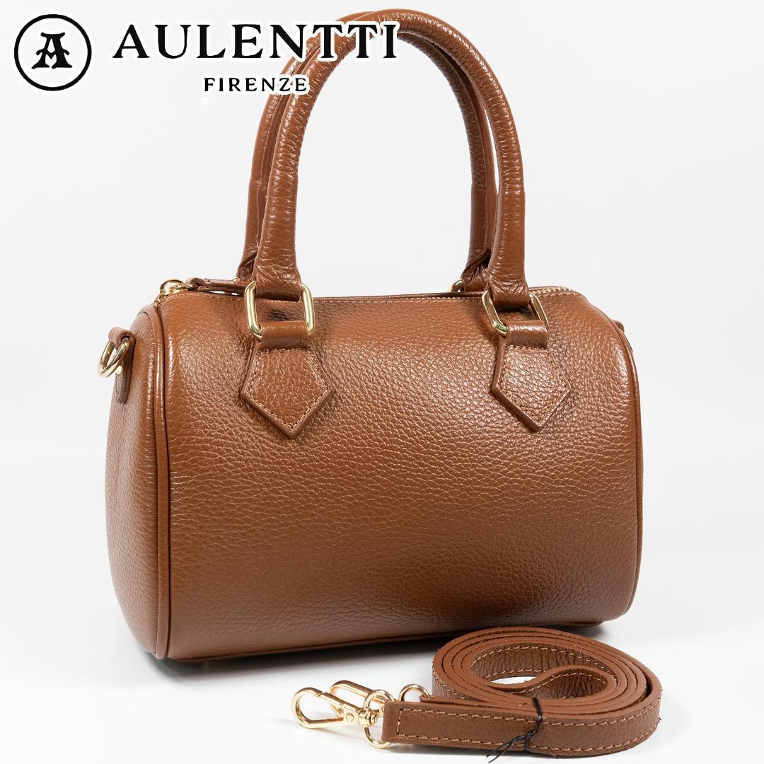 極美品✨オウレンティ ミニボストンバッグ ハンドバッグ 2way ブラウン