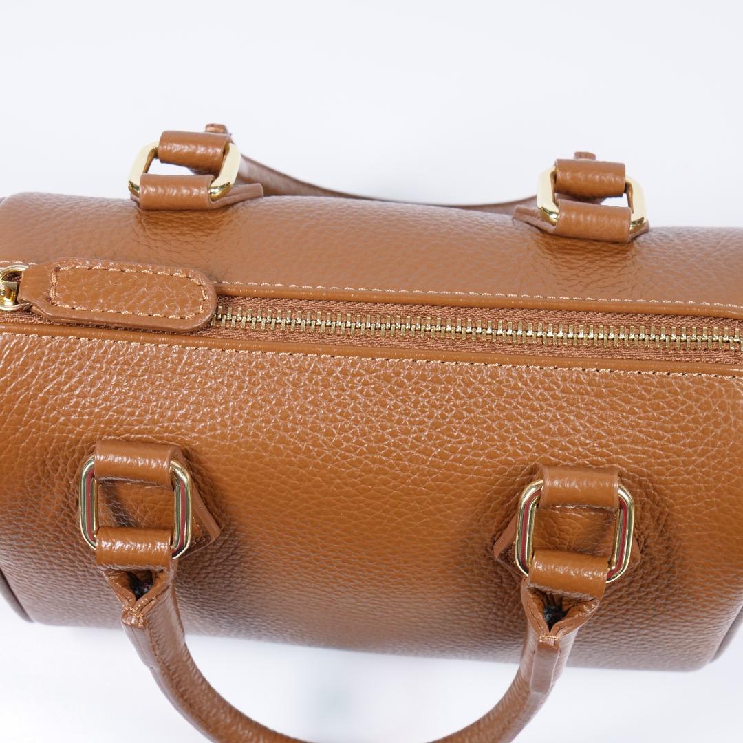 極美品✨オウレンティ ミニボストンバッグ ハンドバッグ 2way ブラウン