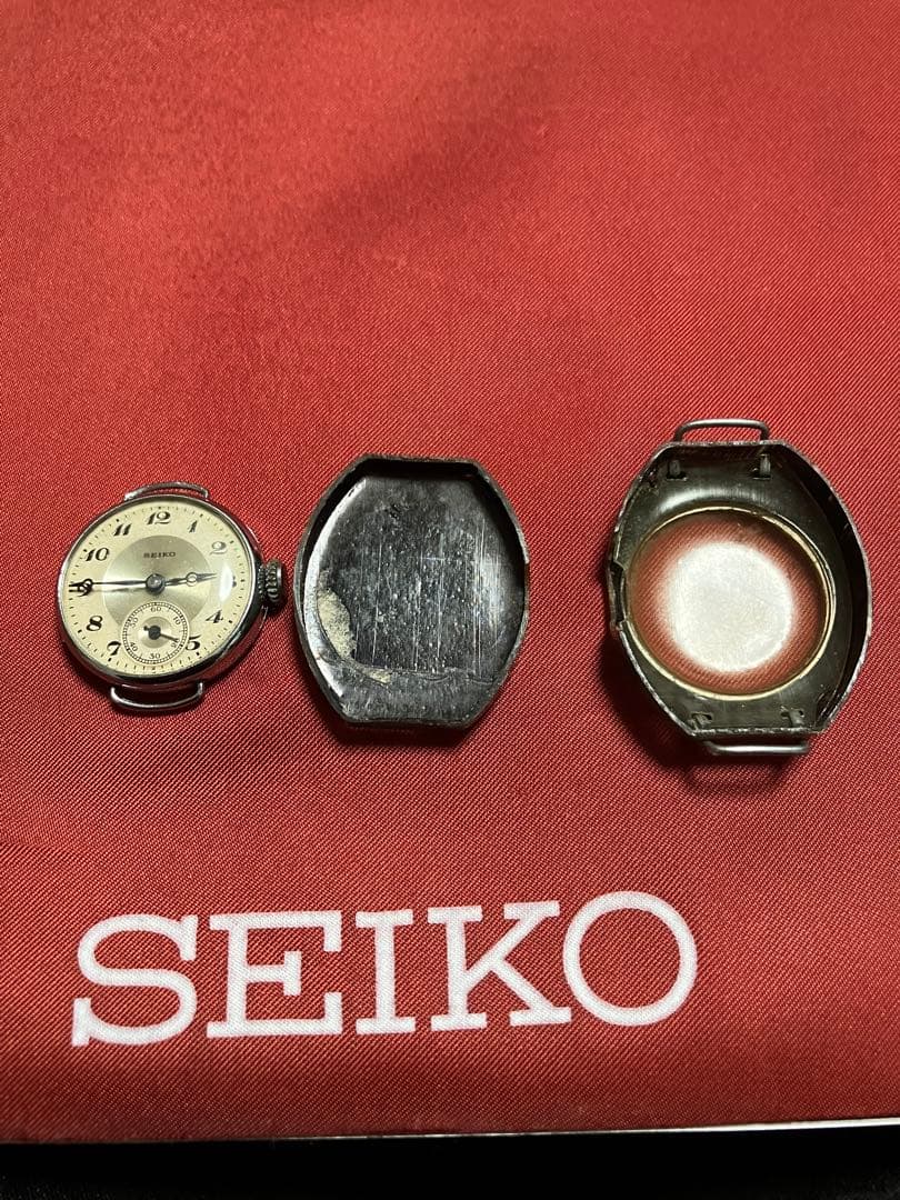 セイコー精工舎モリス10型二重防塵ケース入りパリス環ベルト着、問題ない稼働品