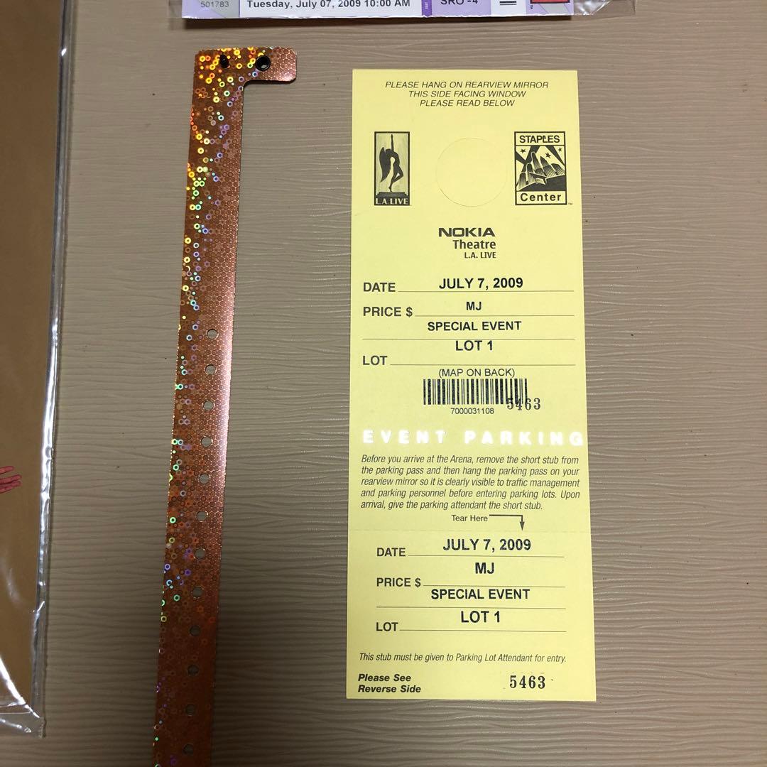マイケルジャクソン　メモリアルチケット　パンフレット　ブレス　駐車券　非売品