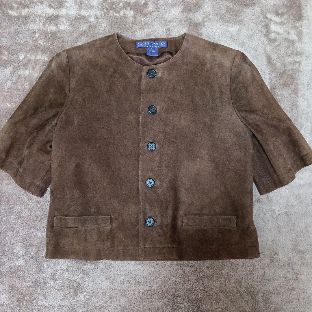 ラルフローレン　Ralph　Lauren　半袖ジャケット　羊革　スエード