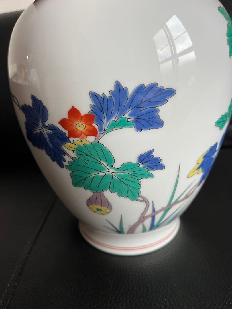 香蘭社　酒井田柿右衛門　原画　十三代　花鳥図　夏　花瓶　壺　KORANSHA
