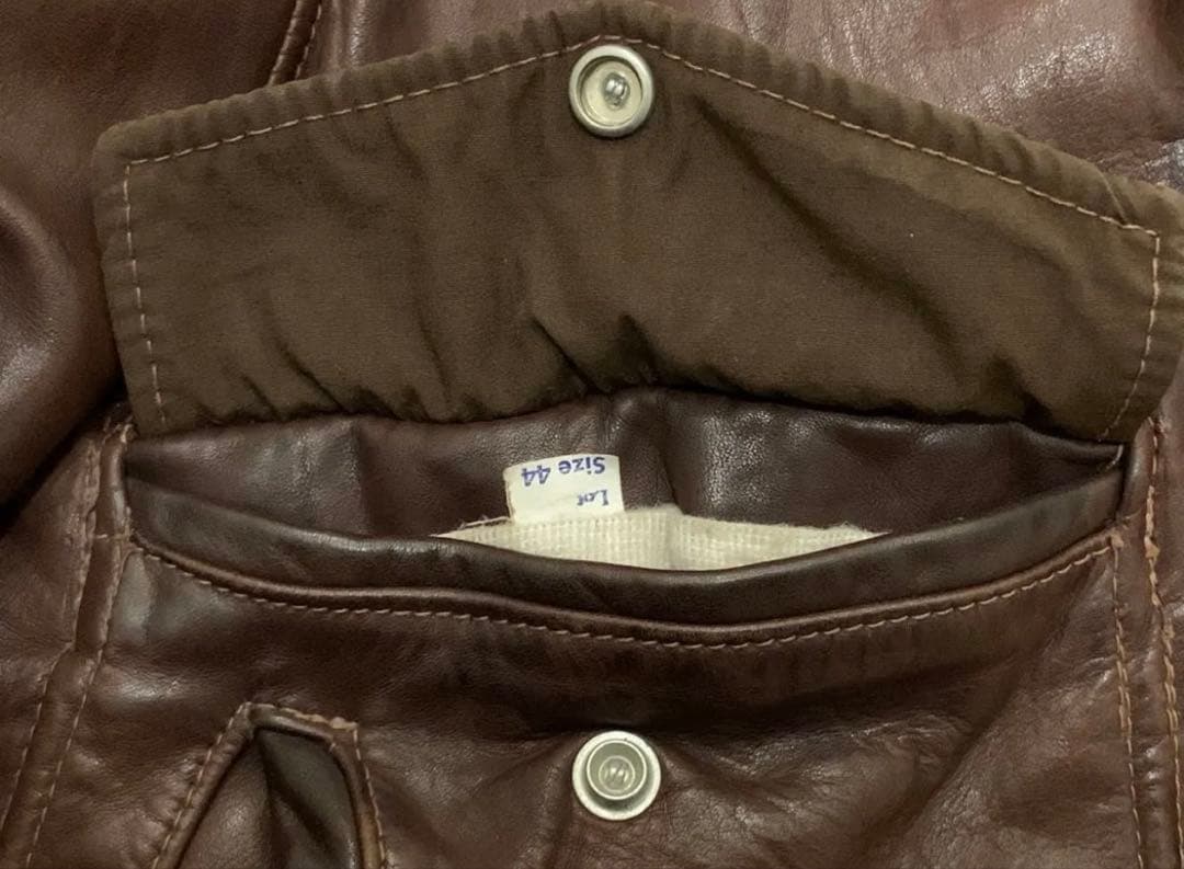 SCHOTT G-1 A-2 レザー ブラウン ボア 本革 ヴィンテージ 短丈