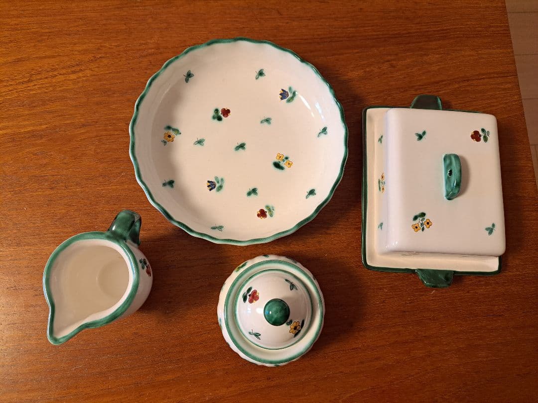 未使用です。　オーストリア　グムンドナーケラミック　モーニングセット一式