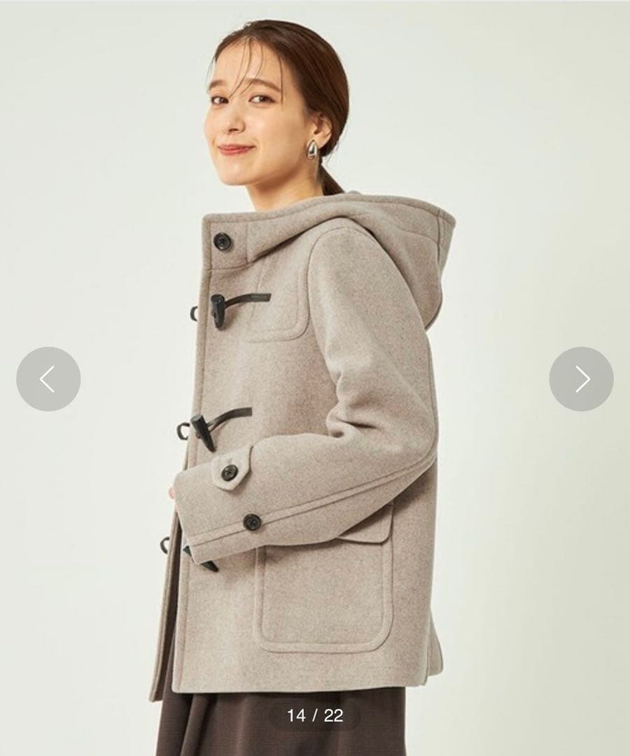 【美品】green label relaxingダッフルコートショート丈　38