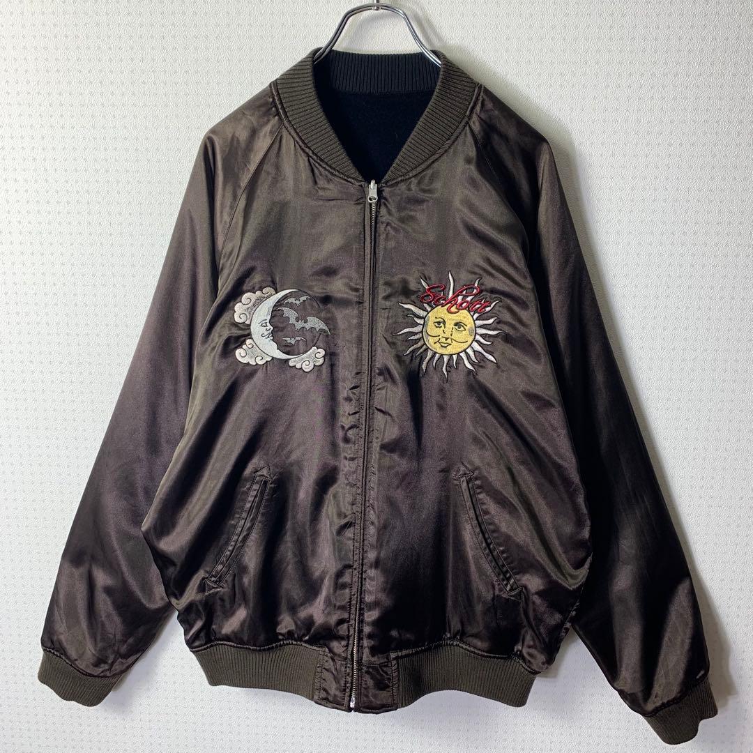 SCHOTT ベルベットリバーシブルスーベニアジャケット L 別珍 スカジャン