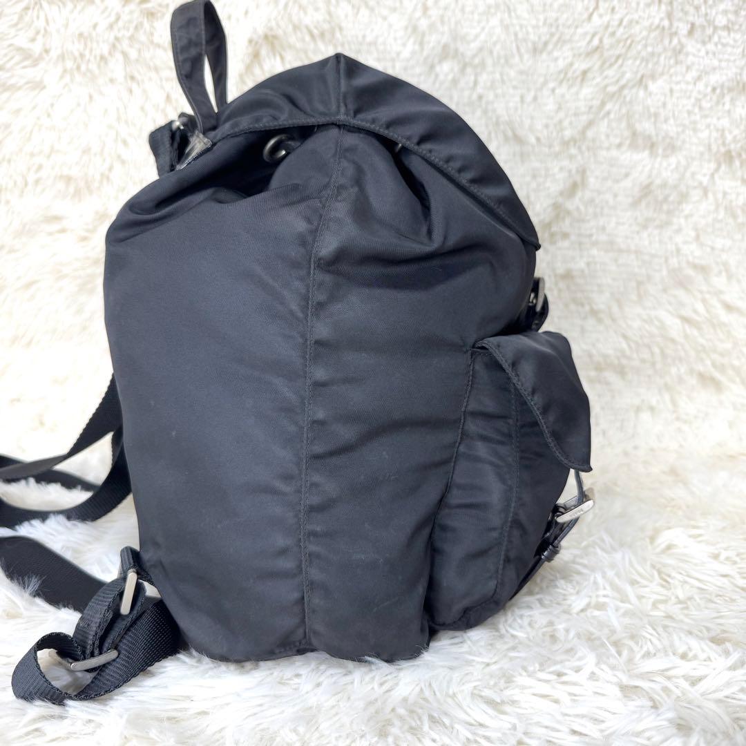 PRADA プラダ リュック バックパック 三角ロゴ 巾着 ナイロン 黒