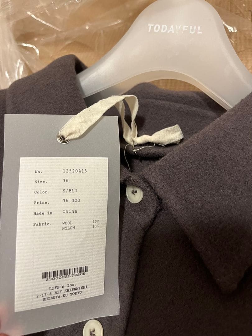 ジャケット・アウター todayful Wool Shirts Jacket 36