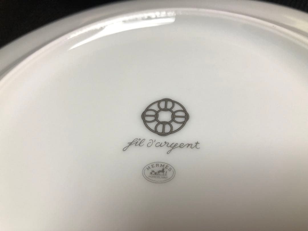 エルメス　フィルダルジャン  ホワイト　デザートプレート　4枚