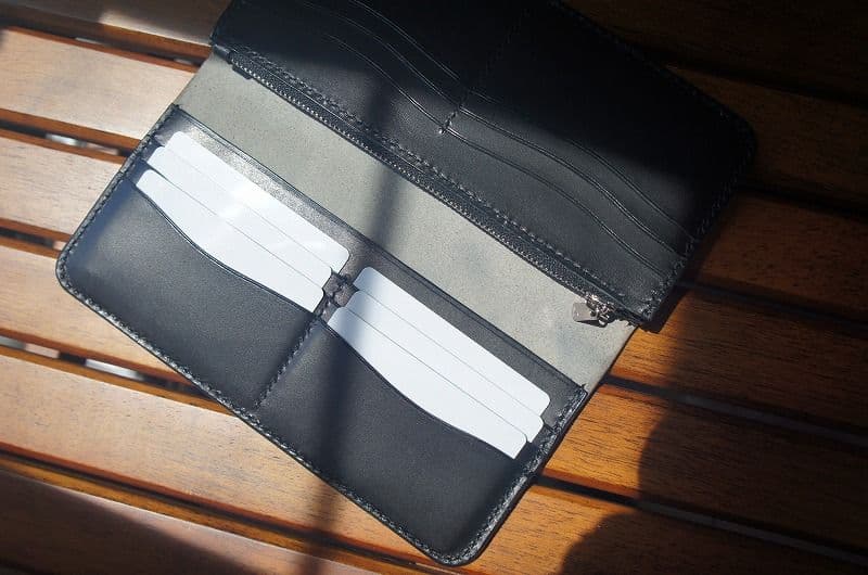 【送料無料】ルガトショルダーのロングウォレット【ライトグレー】