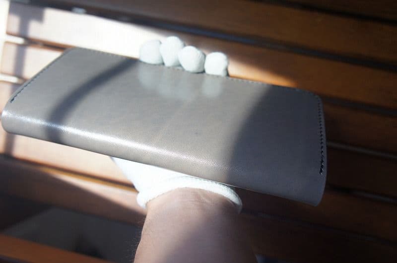 【送料無料】ルガトショルダーのロングウォレット【ライトグレー】