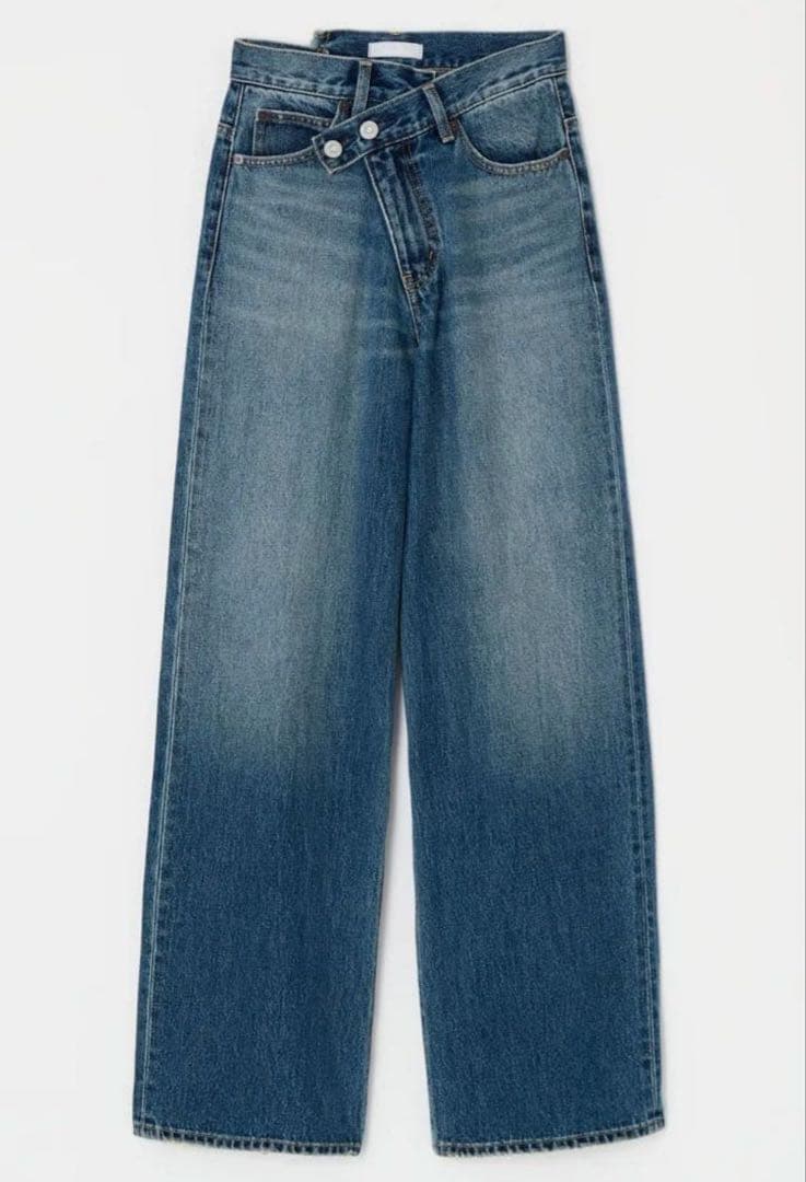 MOUSSY CROSS WAIST WIDE ストレートSサイズ