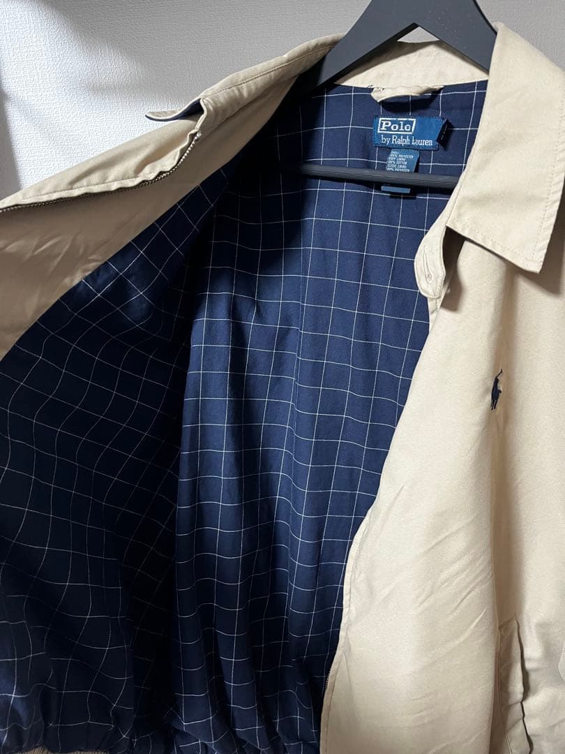 ラルフローレン スイングトップ L ベージュ 裏地チェック ブルゾン