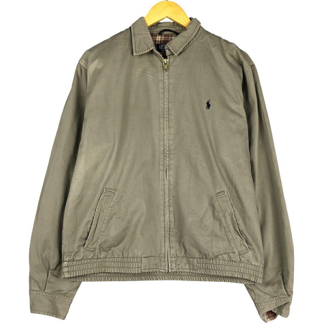 ラルフローレン スイングトップ L ベージュ 裏地チェック ブルゾン