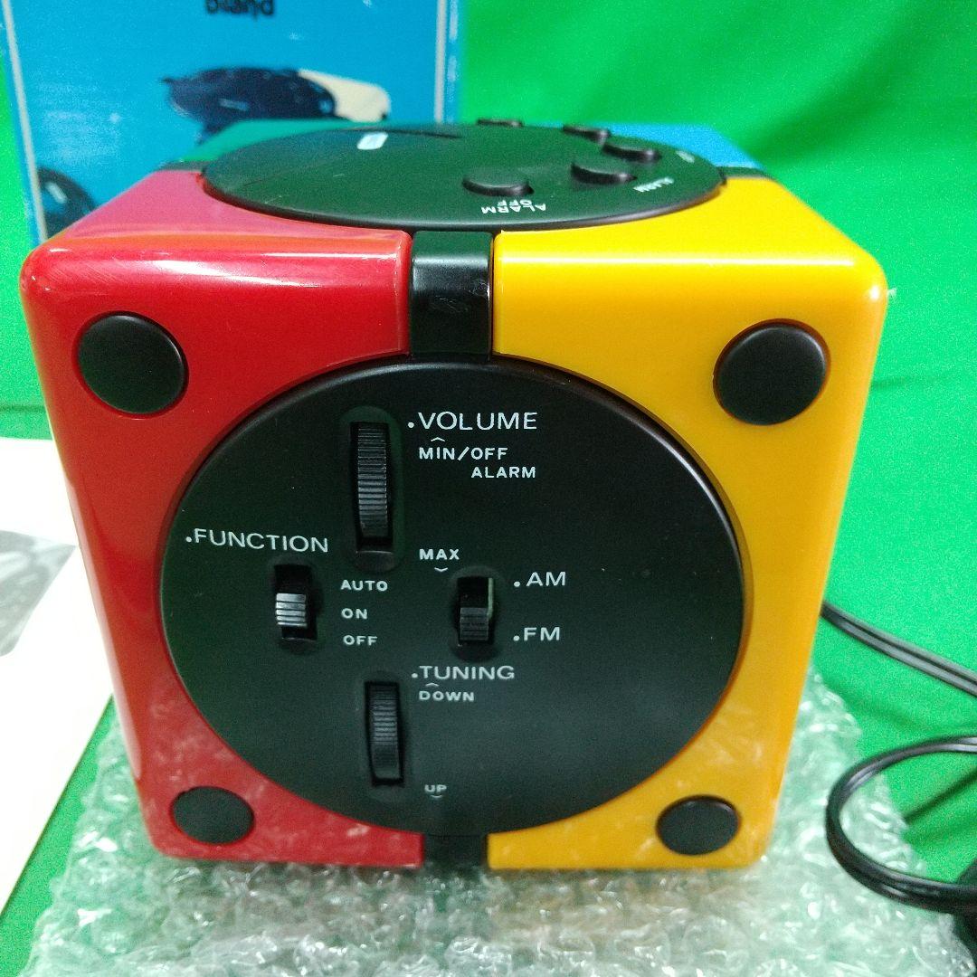 D-3③[希少·レトロ·美品] キューブ デジタル ラジオアラーム CC-110