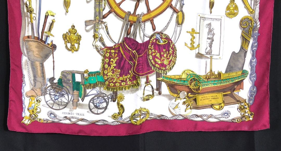 HERMES エルメス　大判スカーフ　カレ90　 D395