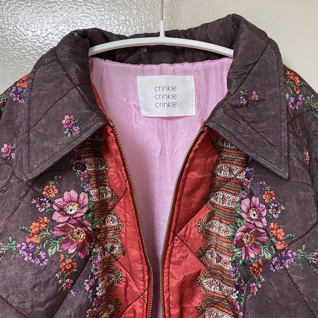 新品 crinkle crinkle crinkle パターンキルトブルゾン