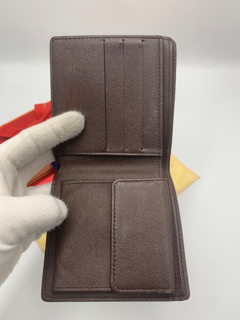 美品】LOUISVUITTON ヴィトン　ダミエ　マルコ　二つ折り財布 P55