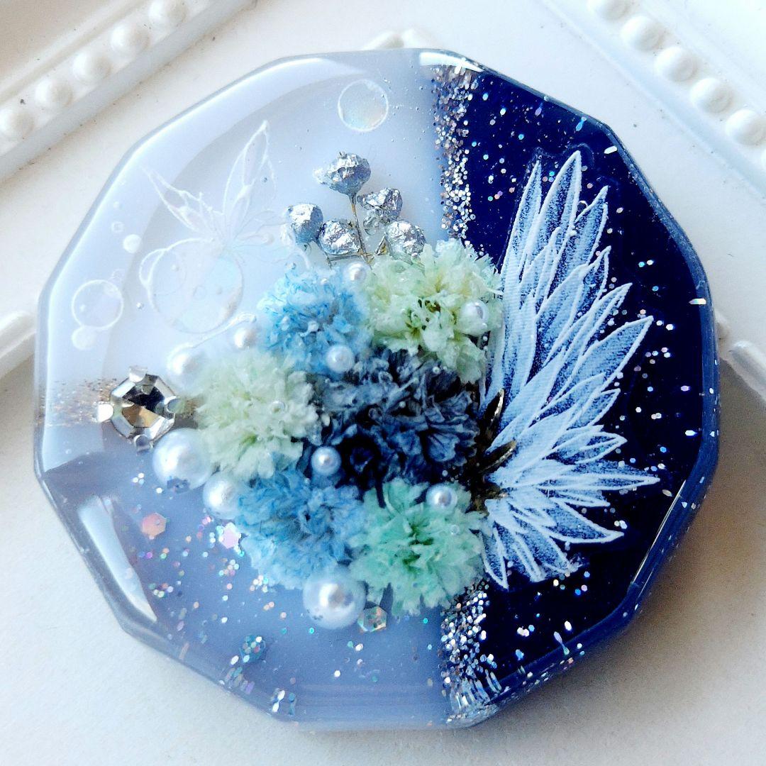 【1626】レジン　ヘアゴム　ポニーフック　ブロ―チ　ハンドメイド