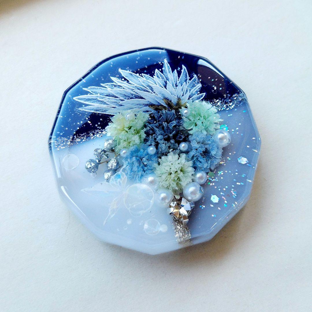 【1626】レジン　ヘアゴム　ポニーフック　ブロ―チ　ハンドメイド