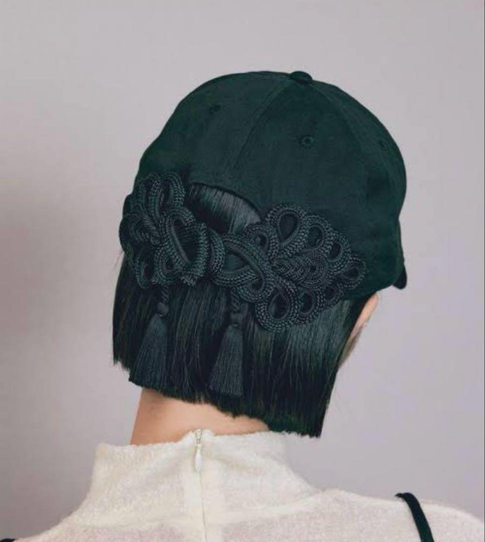 Tanaka Daisuke 黒 編み込みキャップ