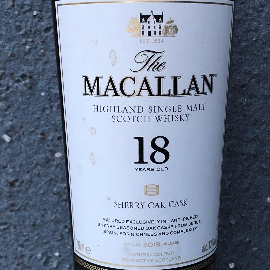 ザ・マッカラン 18年 シェリーオークカスク 2019/700ml 43%