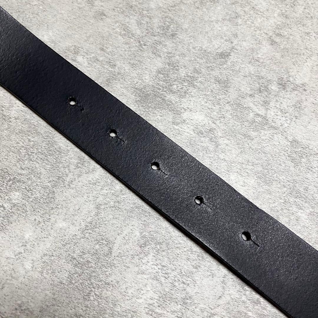 【新品未使用】　エンポリオアルマーニ　ベルト　イーグルバックル　レザー　ブラック