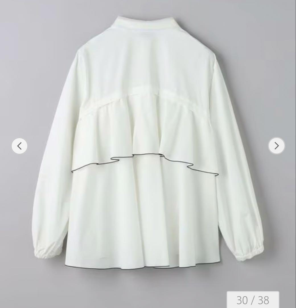 【新品未使用•タグ無し】UNITED ARROWS バックフリルホワイトブラウス