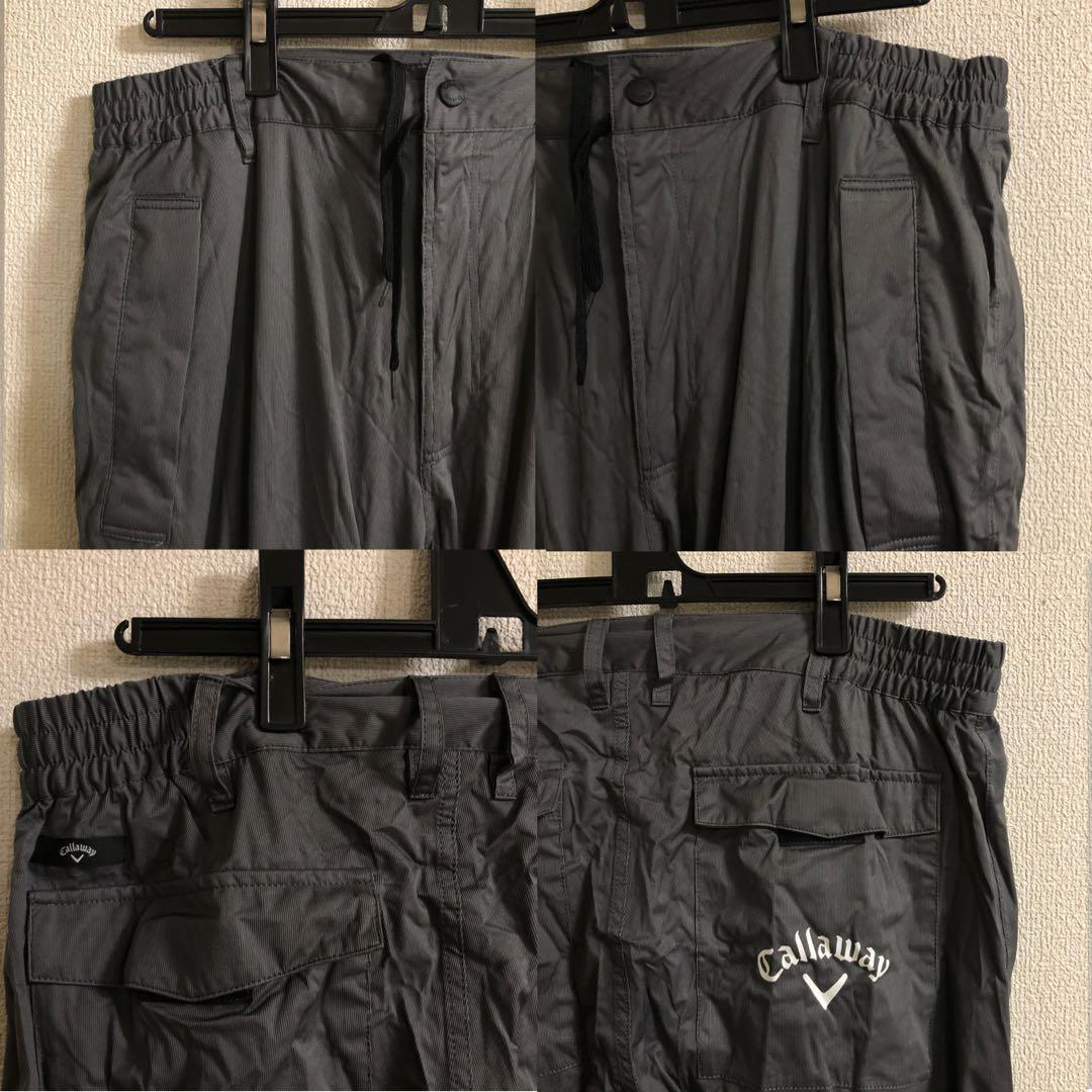 セットアップ キャロウェイ◆ジップ 2way レインウェア◆グレー Lサイズ