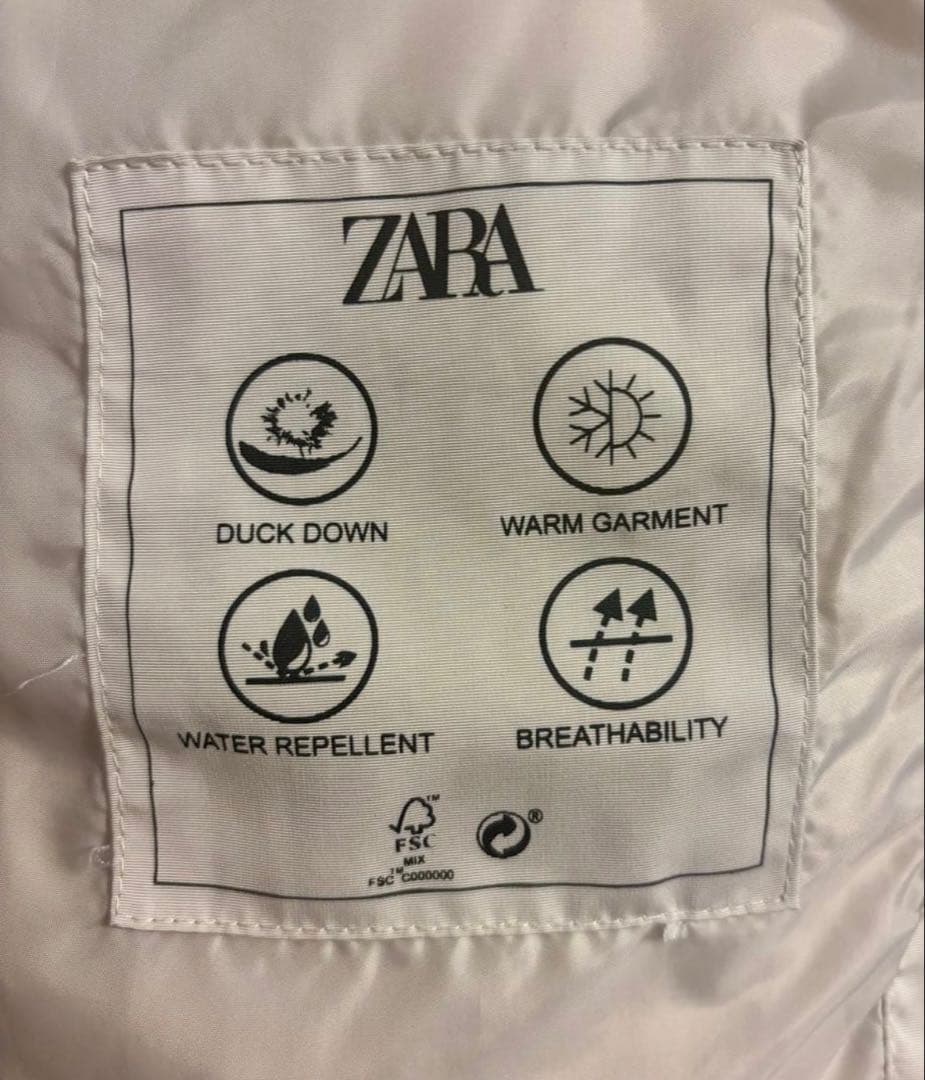 ZARA 3way ホワイトダックダウンジャケット