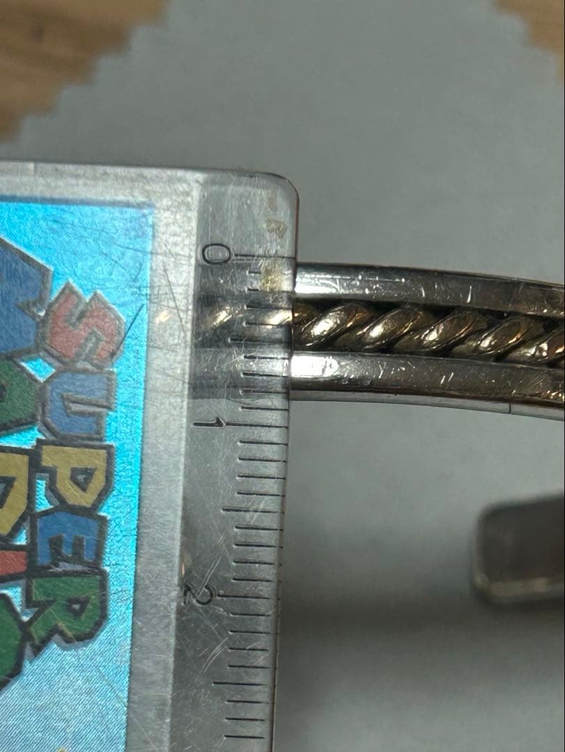 ナバホ　シルバー バングル 925 スターリング12K Daniel Make